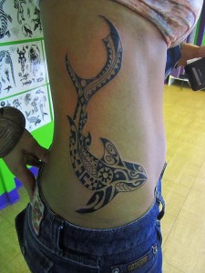 Polynesian Tribal Shark Tattoo