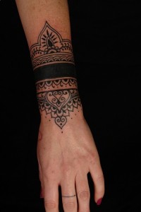 Polynesian Tribal Wrist Tattoos