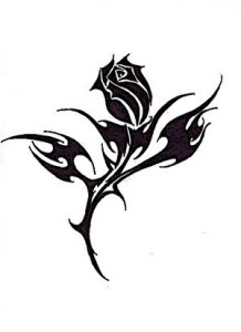 Rose Tribal Tattoo Designs