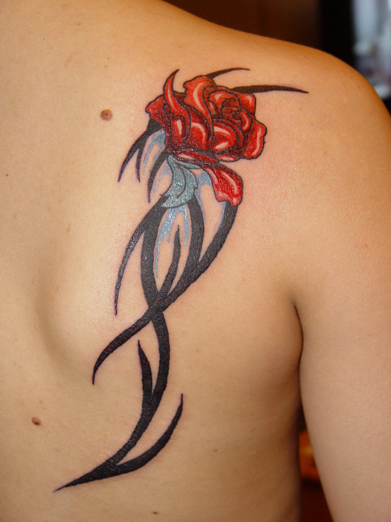 26 Beautiful Tribal  Rose Tattoos  Only Tribal 