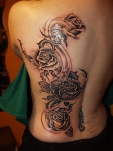 Roses and Tribal Tattoos
