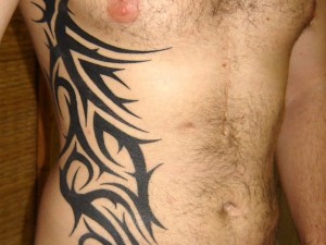 Side Tattoos for Men Tribal