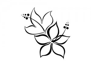 Simple Tribal Flower Tattoos