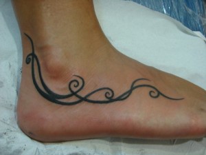 Simple Tribal Foot Tattoos