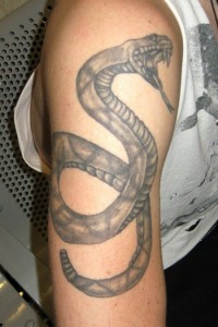 Simple Tribal Snake Tattoo