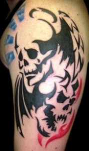 Skull and Tribal Tattoos