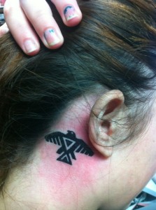 Small Tribal Bird Tattoo