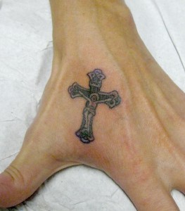 Small Tribal Cross Tattoos