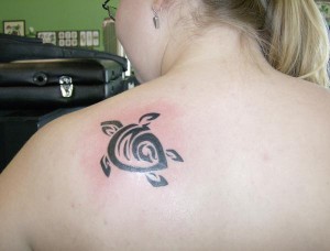 Small Tribal Turtle Tattoos
