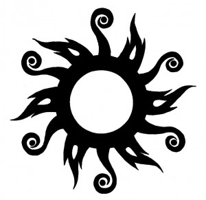 Sun Tribal Tattoo Designs
