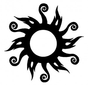 Sun Tribal Tattoo Designs