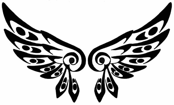 18 Beautiful Tribal Wings Tattoos | Only Tribal