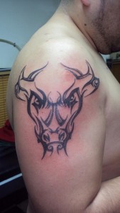 Taurus Tribal Tattoos for Guys