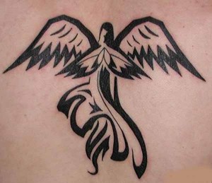 Tribal Angel Tattoo