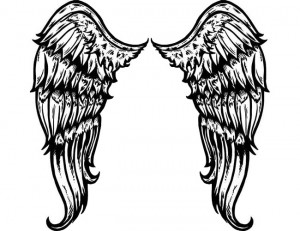 Tribal Angel Wing Tattoos