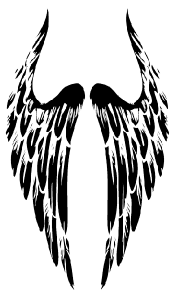 Tribal Angel Wings Tattoo