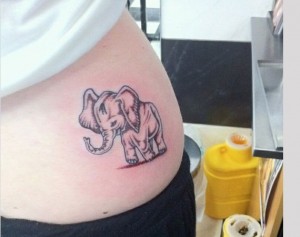 Tribal Baby Elephant Tattoo