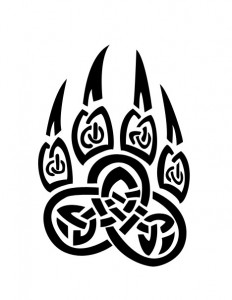 Tribal Bear Paw Tattoo