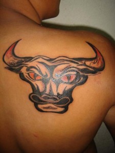 Tribal Bull Head Tattoo