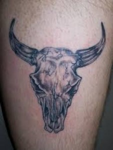 Tribal Bull Skull Tattoos