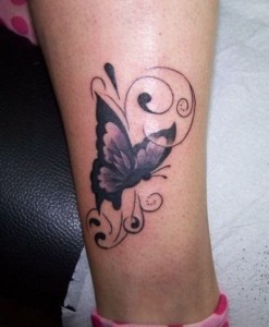 Tribal Butterfly Tattoo for Women