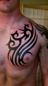 Tribal Chest Tattoo