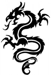 Tribal Chinese Dragon Tattoos