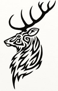 Tribal Deer Head Tattoos