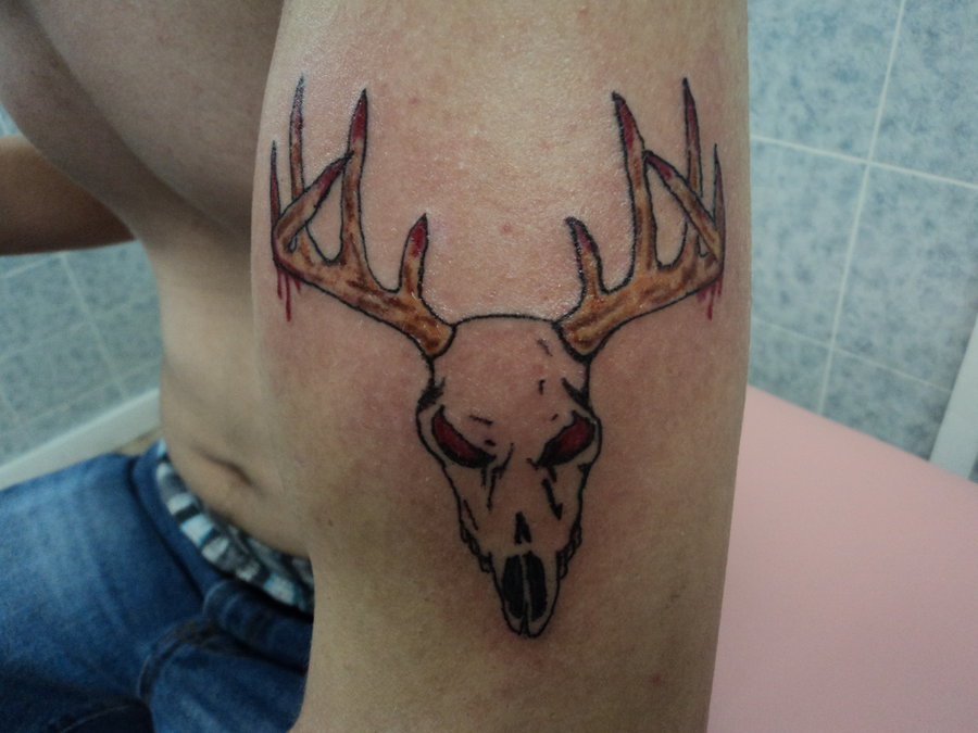 Elk tattoo idea. | Elk tattoo, Deer tattoo, Deer skull tattoos