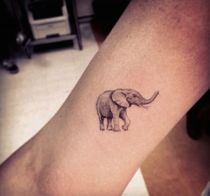 Tribal Elephant Tattoo Small