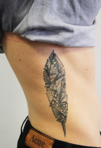 13 Beautiful Tribal Feather Tattoos | Only Tribal