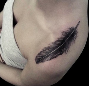 Tribal Feather Tattoo for Women