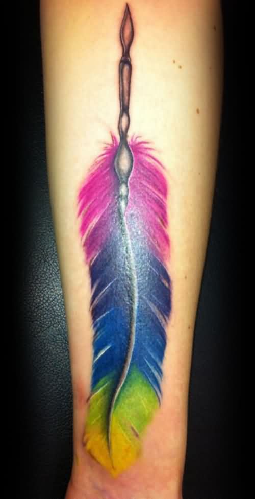 Feather Tattoo Design ANF-00585 | TattooJohnny.com