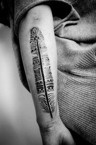 Tribal Feather Tattoos