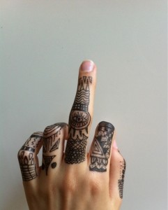 Tribal Finger Tattoos