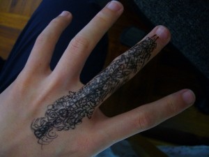 Tribal Finger Tattoos Designs