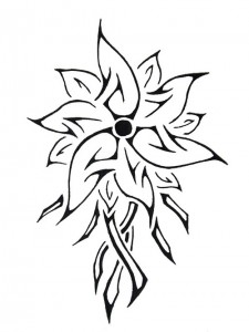 Tribal Flower Tattoo Designs