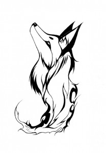 Tribal Fox Head Tattoo