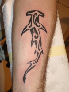 Tribal Hammerhead Shark Tattoo