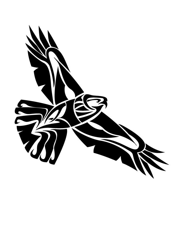 Tribal Hawk Tattoo images.