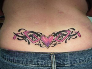 Tribal Heart Lower Back Tattoos