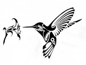 Tribal Hummingbird Tattoo Designs