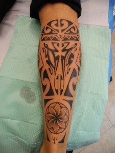 Tribal Leg Tattoo