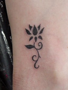 Tribal Lotus Flower Tattoo Pictures