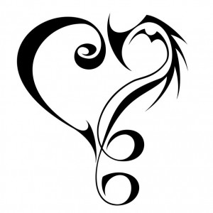 Tribal Love Heart Tattoos