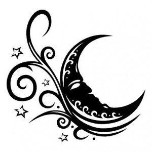 Tribal Moon Tattoo Designs