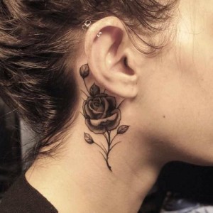 Tribal Neck Tattoos for Girls