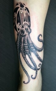 Tribal Octopus Tattoos