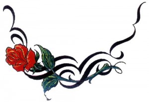 Tribal Rose Tattoo Design