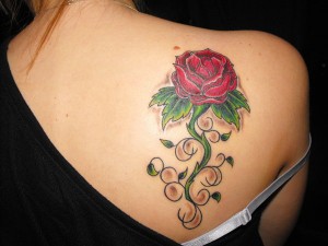 Tribal Rose Tattoo for Women